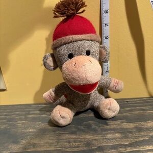 9" Plush Sock Monkey - only used as decor